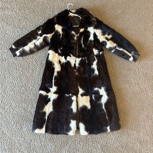 Genuine Rabbit Fur Long Coat